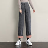 Velvet Lined Cute AF High Waist Jeans