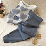 Love & Pearls Knitted 2 Piece Sweater & Pants