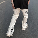 Men's Embroidered Cross Jeans