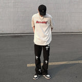 Men's Embroidered Cross Jeans