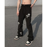 Men's Embroidered Cross Jeans